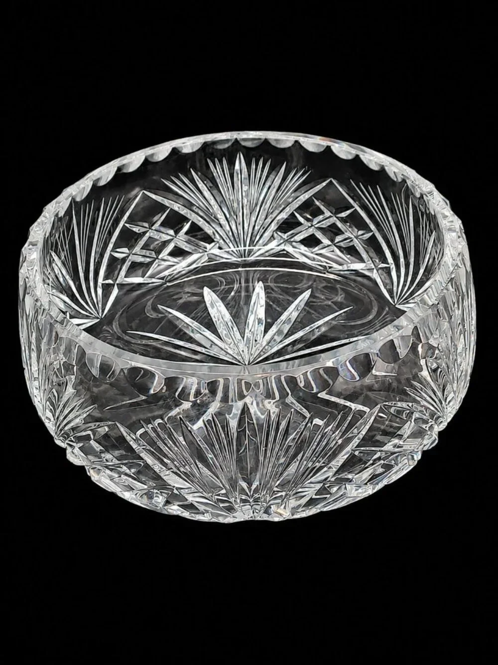 Vintage Cut Crystal Bowl 7.75